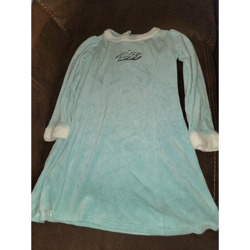 Gymboree unicorn princess blue velour‎ dress size 7